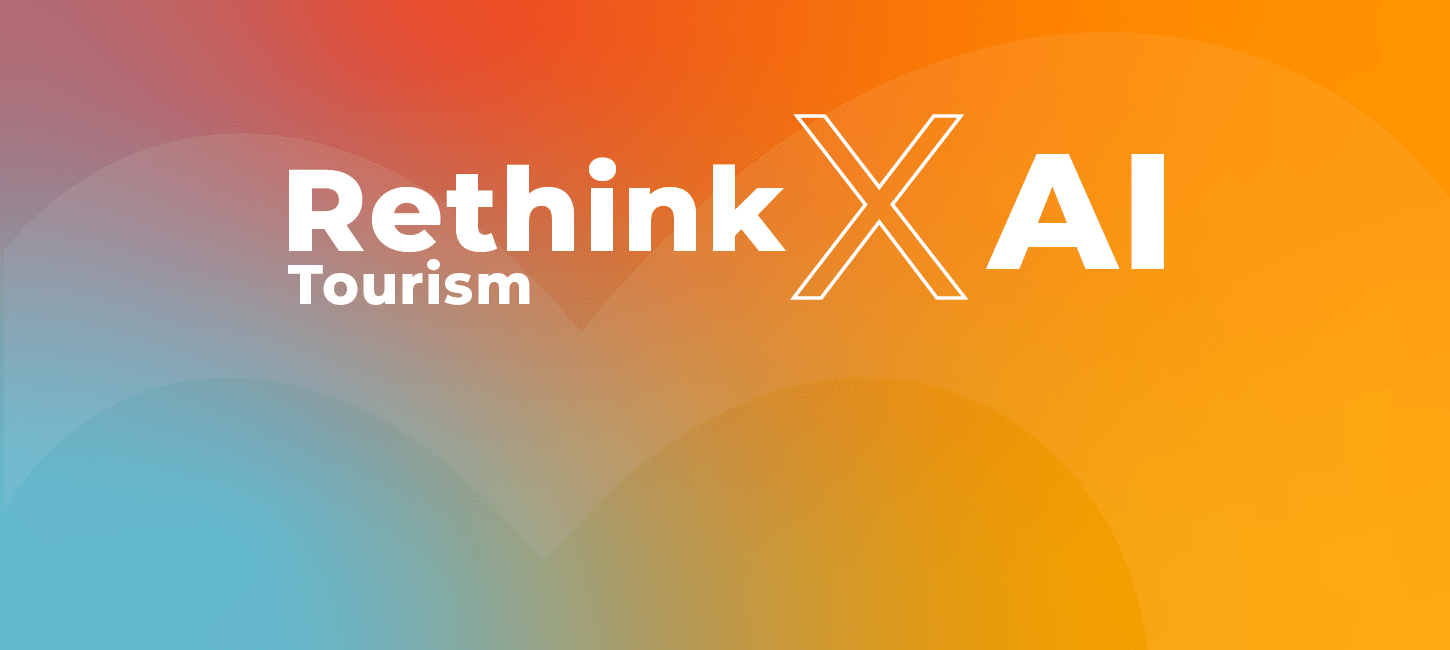 Grafik med teksten Rethink Tourism X AI