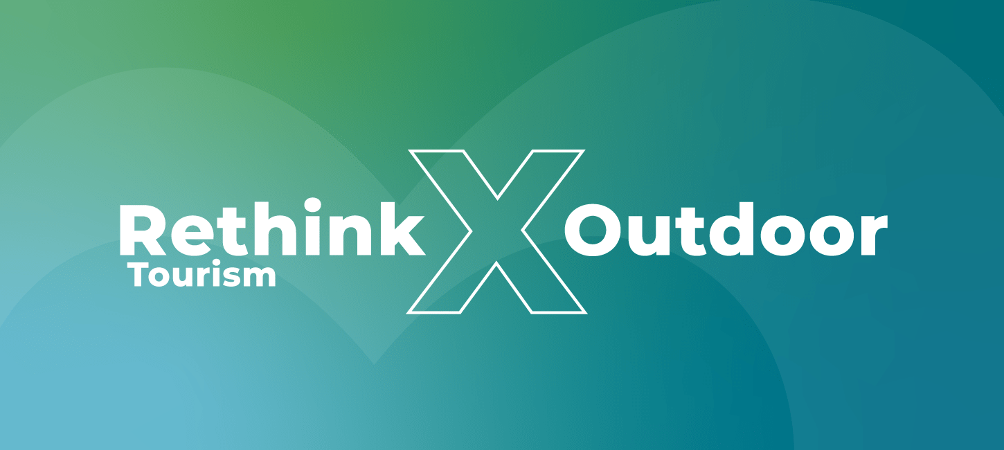 Grafik med teksten: Rethink Tourism X Outdoor